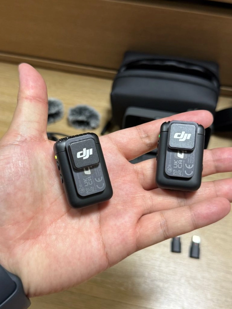 dji mic2 송수신기 세트, 블루투스 마이크, 무선마이크, 카메라 마이크 이미지