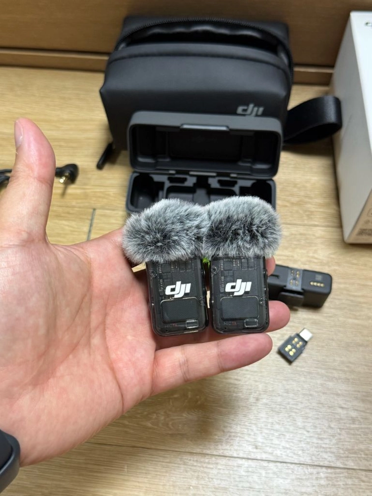 dji mic2 송수신기 세트, 블루투스 마이크, 무선마이크, 카메라 마이크 이미지