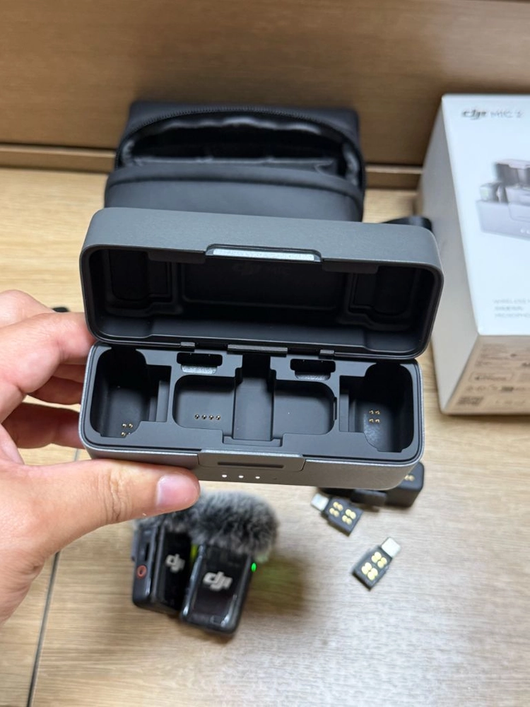 dji mic2 송수신기 세트, 블루투스 마이크, 무선마이크, 카메라 마이크 이미지