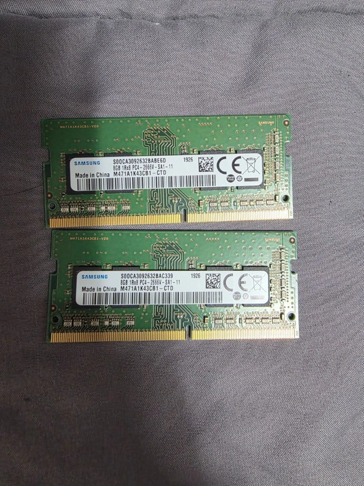 DDR4 16GB 메모리 2개 세트 이미지
