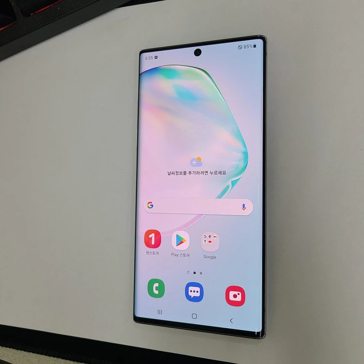 갤럭시 노트10플러스 실버 256GB U+ 무잔상 중고폰 213882 이미지