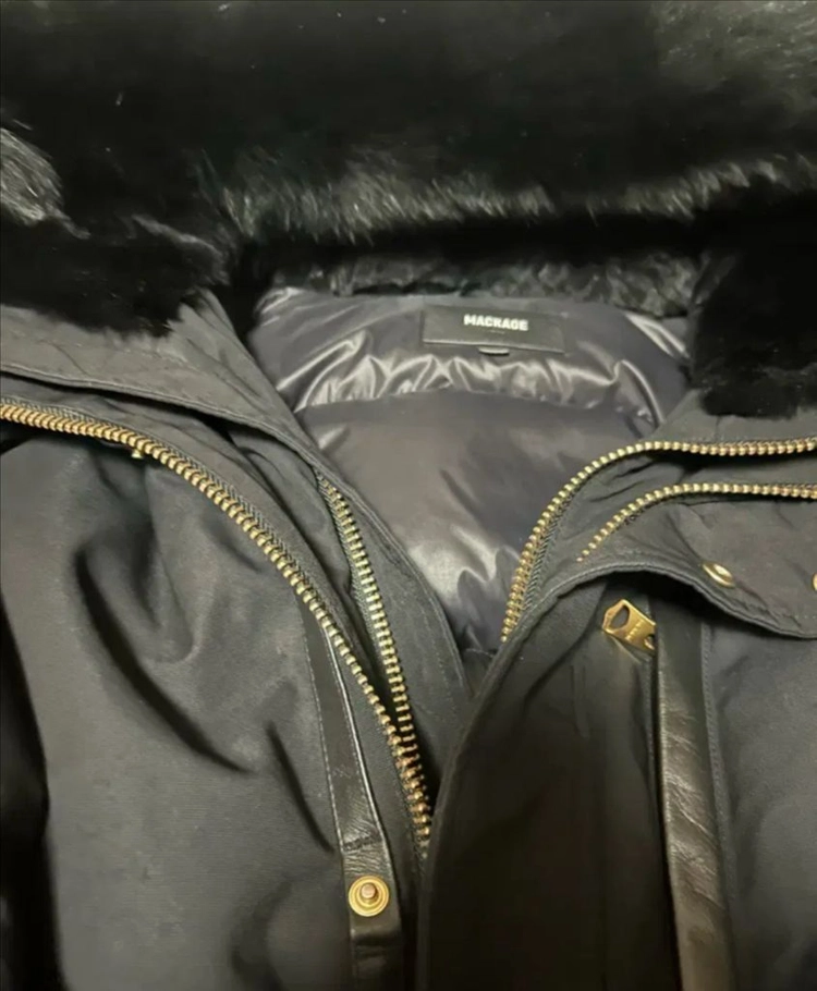 (정품)맥케이지 딕슨 금장 블랙퍼 패딩 42 XL 이미지