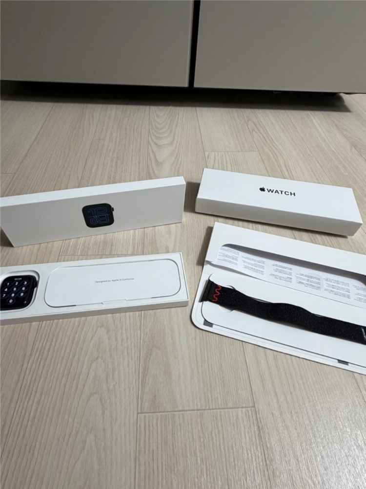 애플워치 SE3 미드나이트 GPS 44MM 나이키 스포츠 루프 단순개봉 이미지