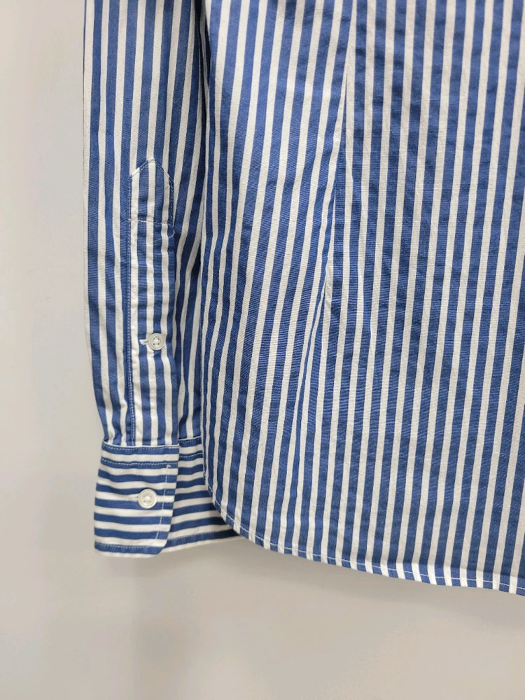 POLO 폴로 랄프로렌 슬림 스트레치 스트라이프 셔츠 / 여 4 (160-88a) 네이비 화이트 이미지