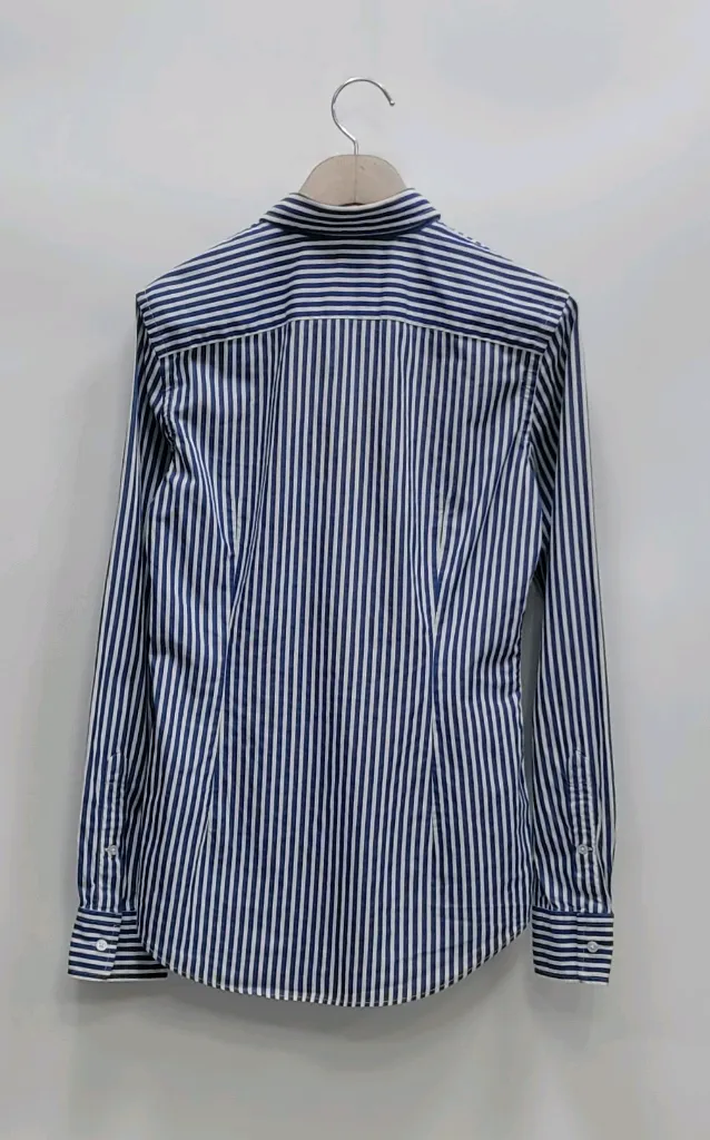 POLO 폴로 랄프로렌 슬림 스트레치 스트라이프 셔츠 / 여 4 (160-88a) 네이비 화이트 이미지