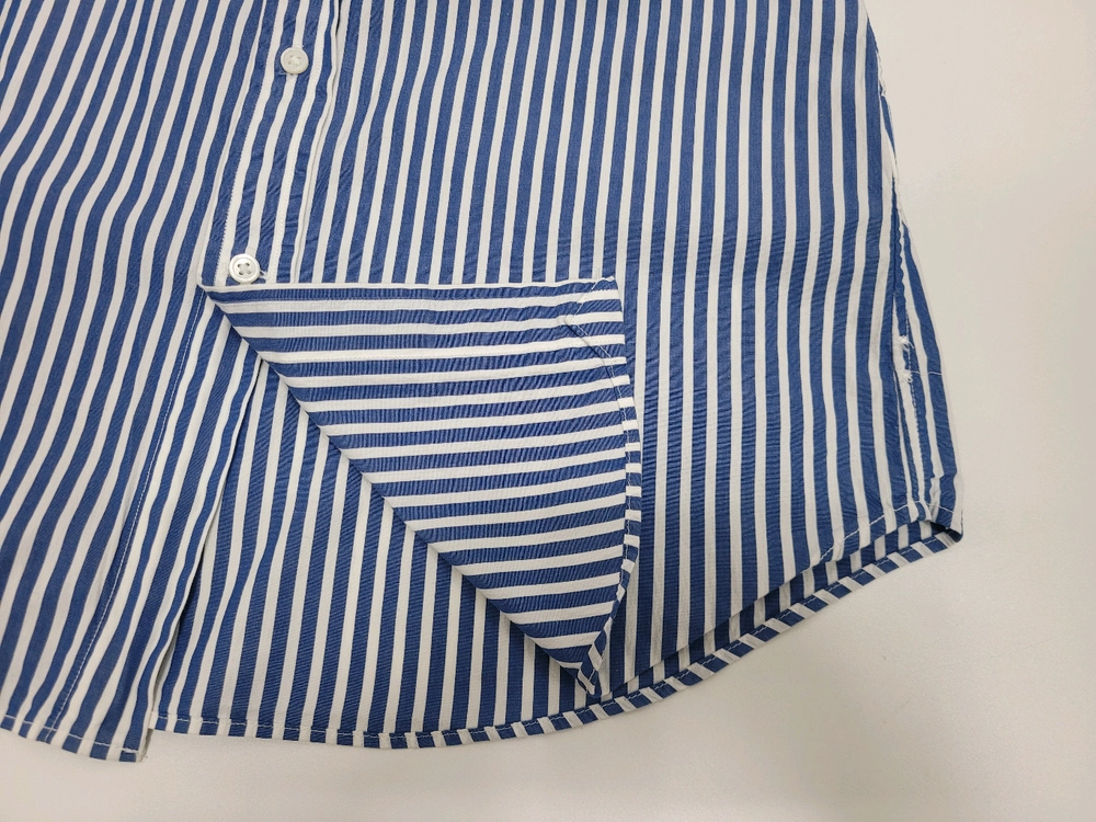 POLO 폴로 랄프로렌 슬림 스트레치 스트라이프 셔츠 / 여 4 (160-88a) 네이비 화이트 이미지