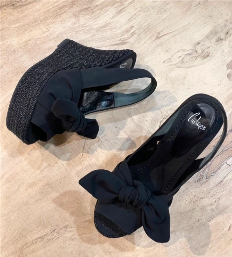 Castaner 까스따네르 블랙 웨지 힐 샌들 35 (225-230) 이미지