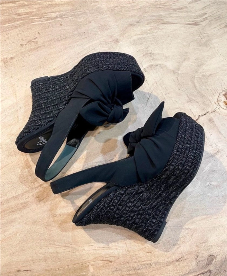 Castaner 까스따네르 블랙 웨지 힐 샌들 35 (225-230) 이미지