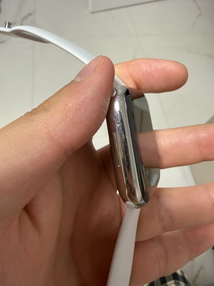 애플워치8 45mm 스테인리스 셀룰러 이미지