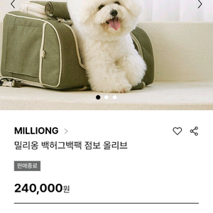 밀리옹 백허그 백팩 이미지