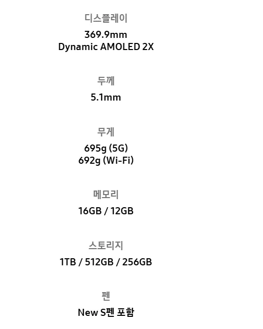 갤럭시탭 s11 울트라 WIFI 512G SM-X930 (최신품 미개봉) 이미지