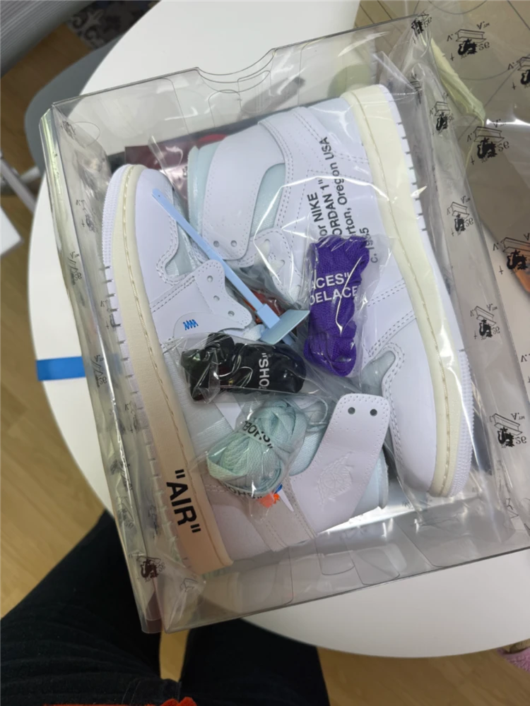 (260)조던 1 x 버질 아블로 아카이브 레트로 하이 알래스카 화이트 이미지