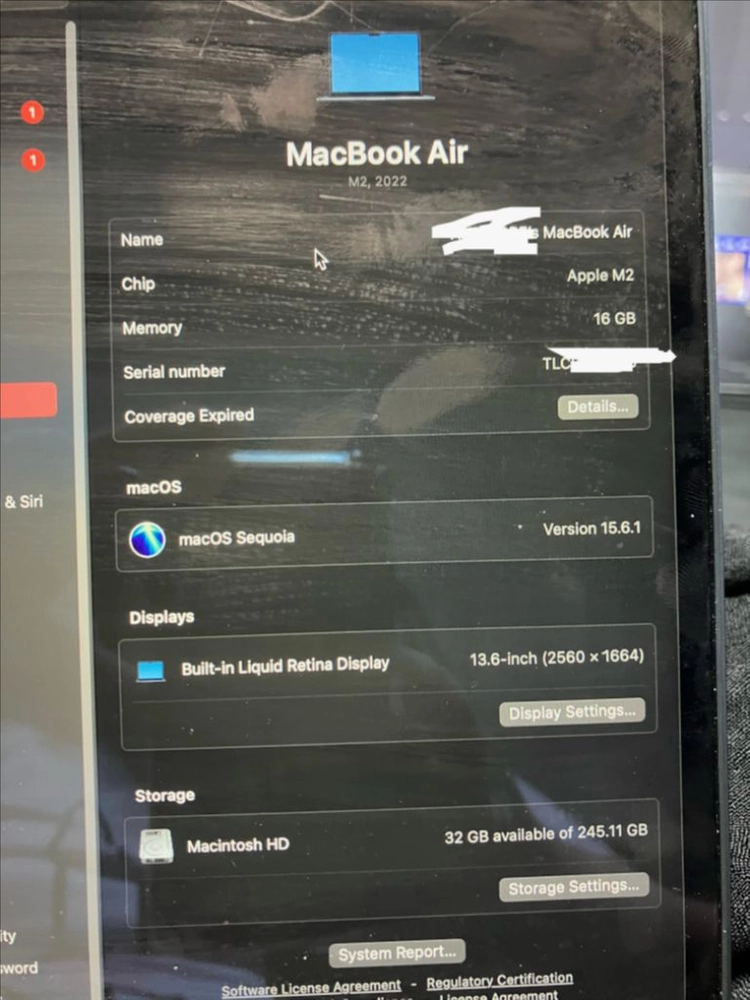 맥북 에어 mac air M2 13인치 256GB 이미지