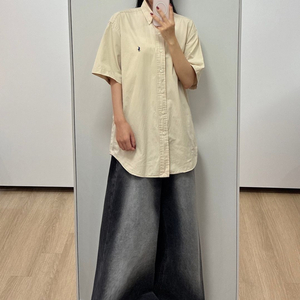 폴로 랄프로렌 00s 베이지 코튼 반팔 셔츠 남방 이미지