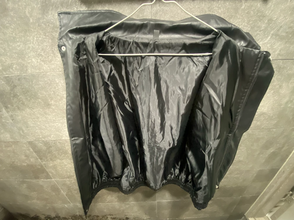 남성 미착용 새제품 XL 비건레더 자켓 블랙 점퍼 이미지