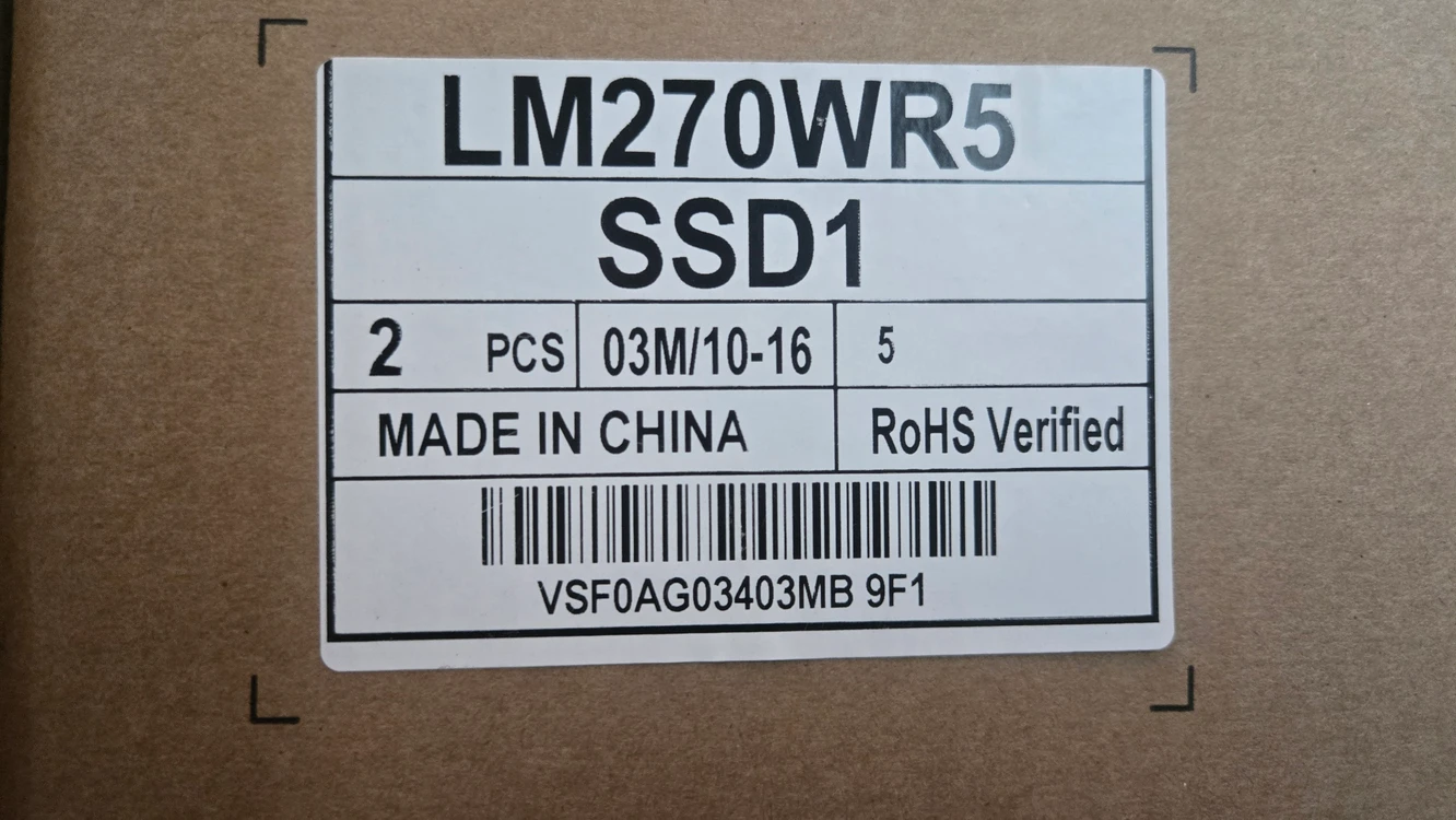 LG 27인치 패널 , LM270WR3, LM270WR4, LM270WR3 , LM270WQ1, LQ270T1 이미지