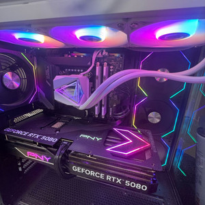 풀박 고성능컴 진짜 싸게 팝니다. (반본체) 지포스 RTX5080 인텔 에쎈 잘만 우드 이미지