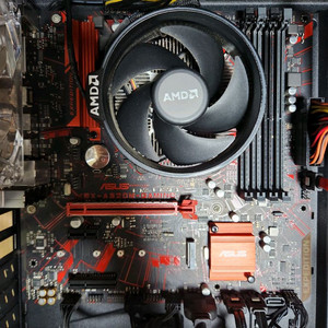 라이젠 3500x + asus ex a320m gaming 보드 세트 이미지