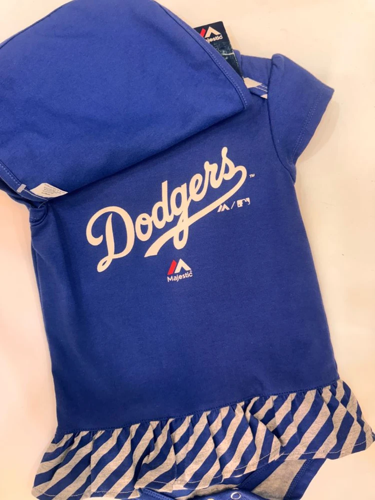 (새상품) 여아 18엠(85호) MLB 키즈 LA다저스 바디수트 세트 이미지