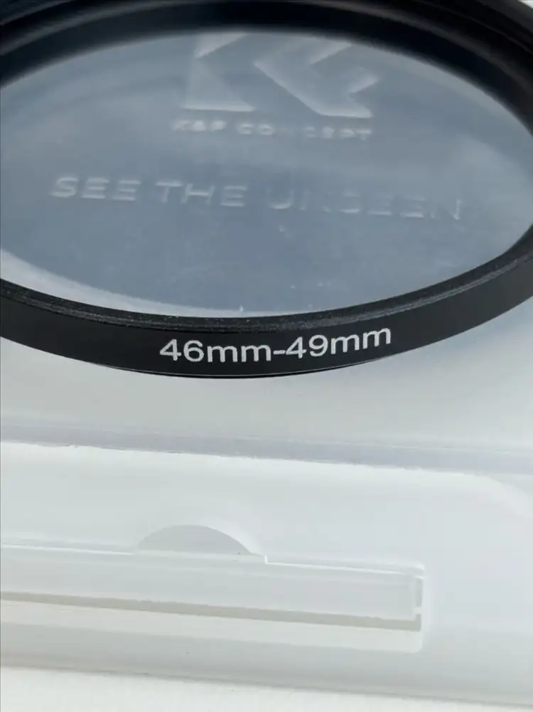 k&p 가변 ND필터 49mm nd2-400 +스텝업링 46-49 +렌즈캡 이미지