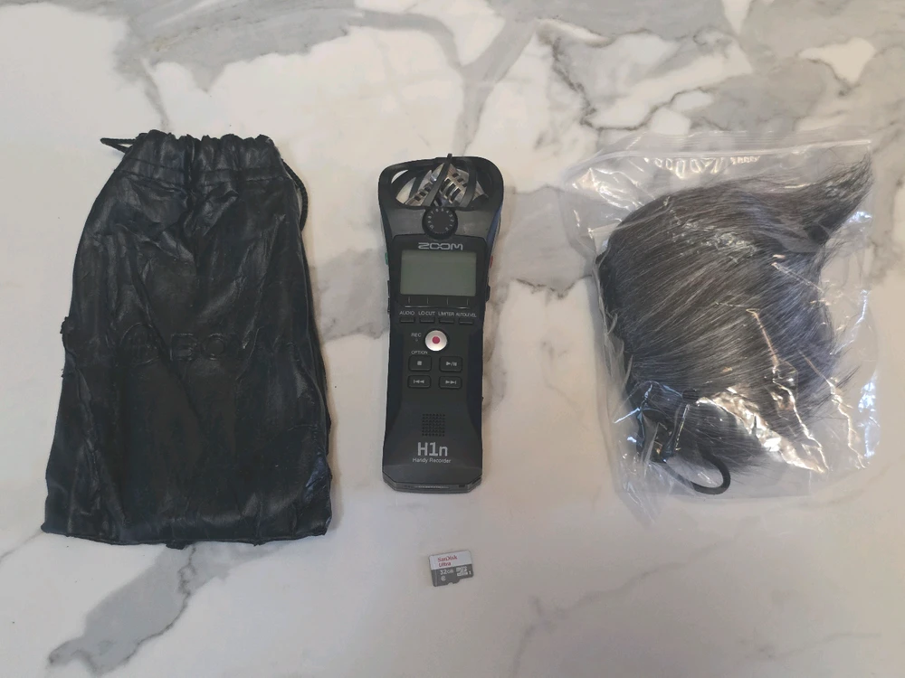 zoom 줌 h1n 보이스레코더 녹음기+데드켓+32gb 마이크로 sd 이미지