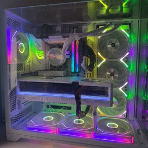 9800x3d 5080 아스트랄 조합 화이트 본체 이미지
