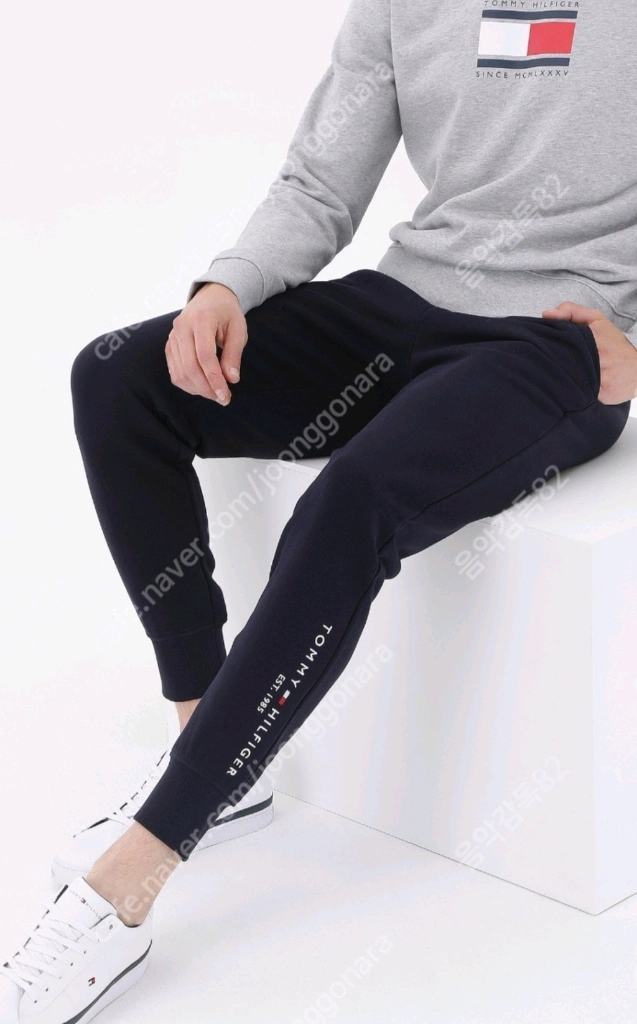 타미힐피거 로고스웨트팬츠 새상품팝니다 이미지