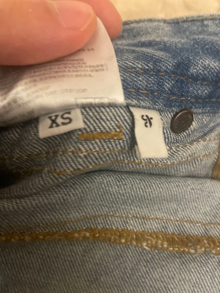 앤더슨벨 로우 컷 와이드 데님 팬츠 진 xs 이미지