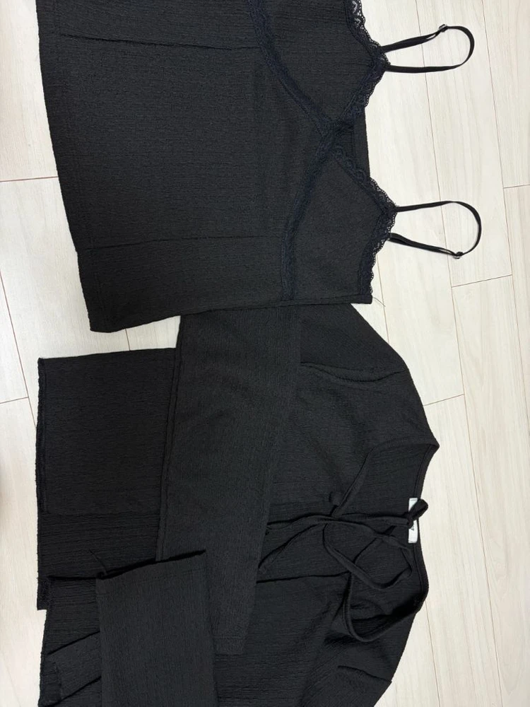 보세 포스터 나시 가디건 세트 이미지
