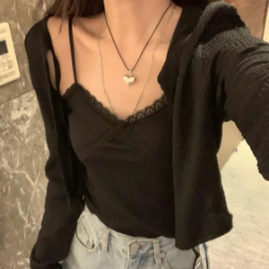 보세 포스터 나시 가디건 세트 이미지