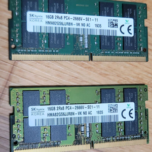 하이닉스 노트북램 ddr4 2666v 16gb 2장 이미지