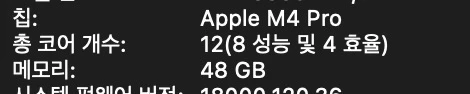 맥북 m4pro 14인치 48gb/1tb 블랙 팝니다. 이미지