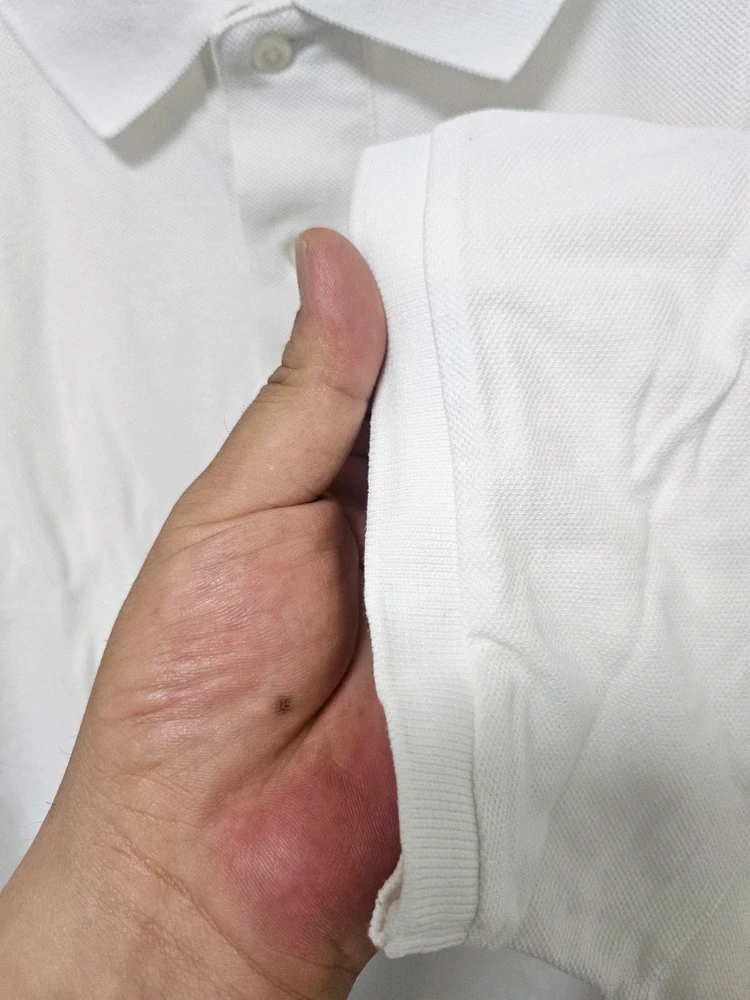 폴로 pk 카라티 반팔 커스탐핏 l 화이트 이미지