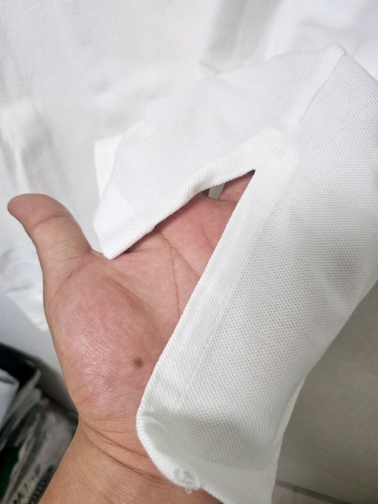 폴로 pk 카라티 반팔 커스탐핏 l 화이트 이미지