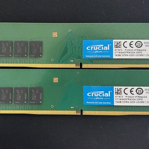 DDR4 16GB 3200 UDIMM RAM 마이크론 Crucial 램 16G 이미지