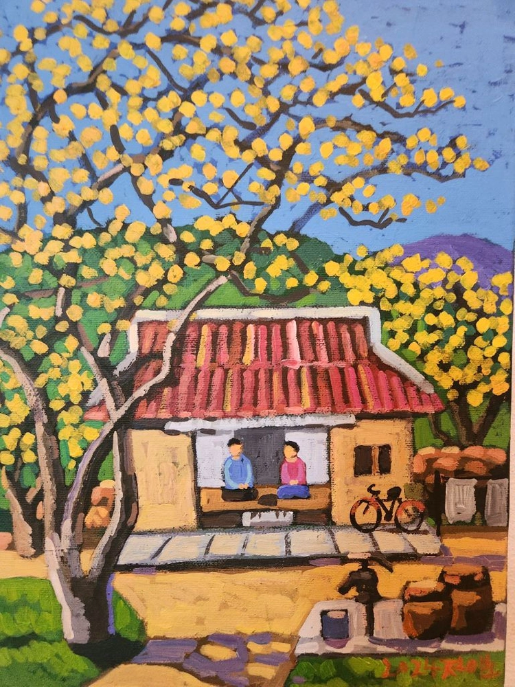 설종보 작가, 산수유꽃 핀 집 (4호) 이미지