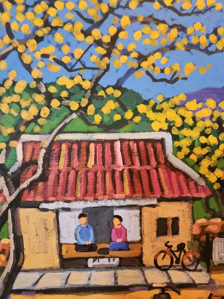 설종보 작가, 산수유꽃 핀 집 (4호) 이미지