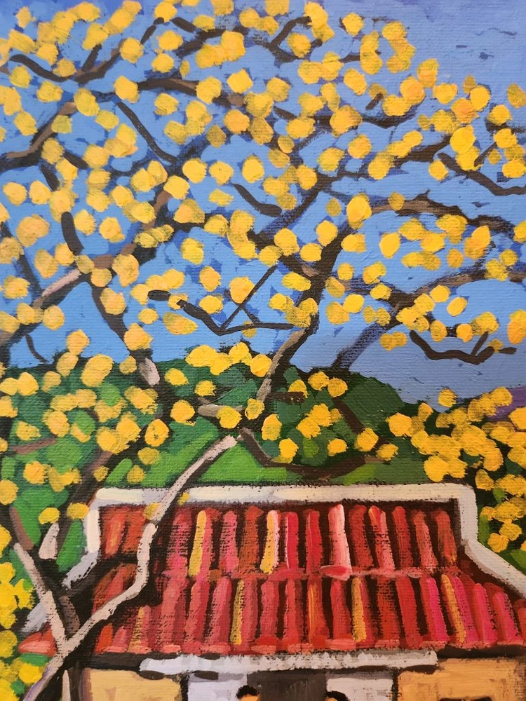 설종보 작가, 산수유꽃 핀 집 (4호) 이미지