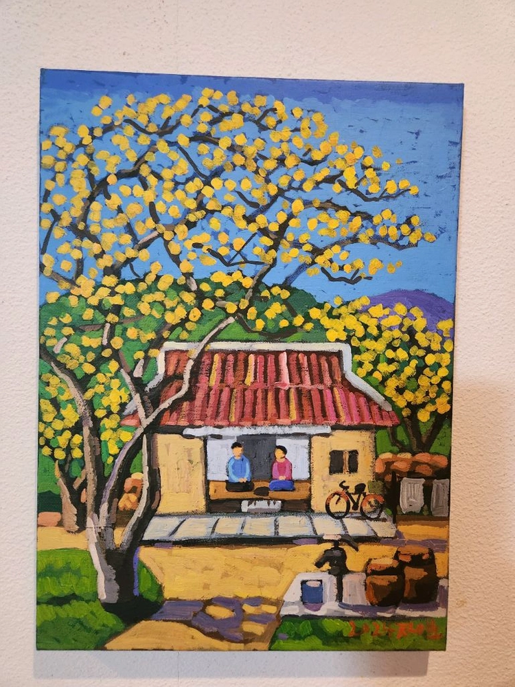 설종보 작가, 산수유꽃 핀 집 (4호) 이미지