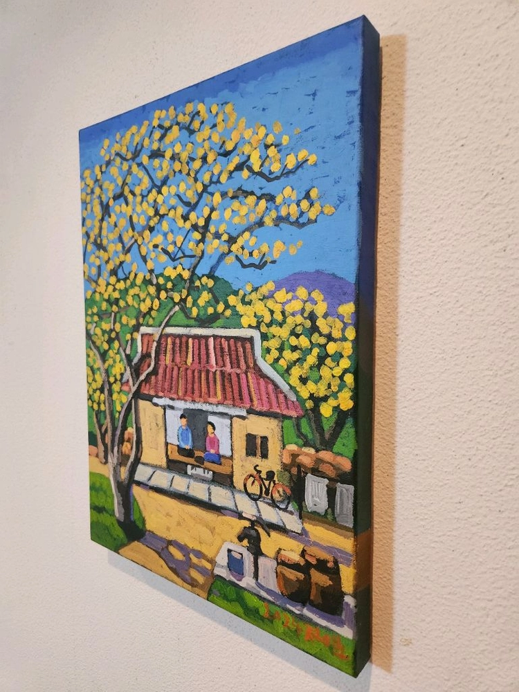 설종보 작가, 산수유꽃 핀 집 (4호) 이미지
