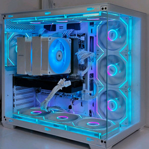 (새제품 반본체 공랭 화이트)9800X3D, 32GB, B850M, 850W GOLD 공랭최강, 방송게이밍컴퓨터본체 이미지