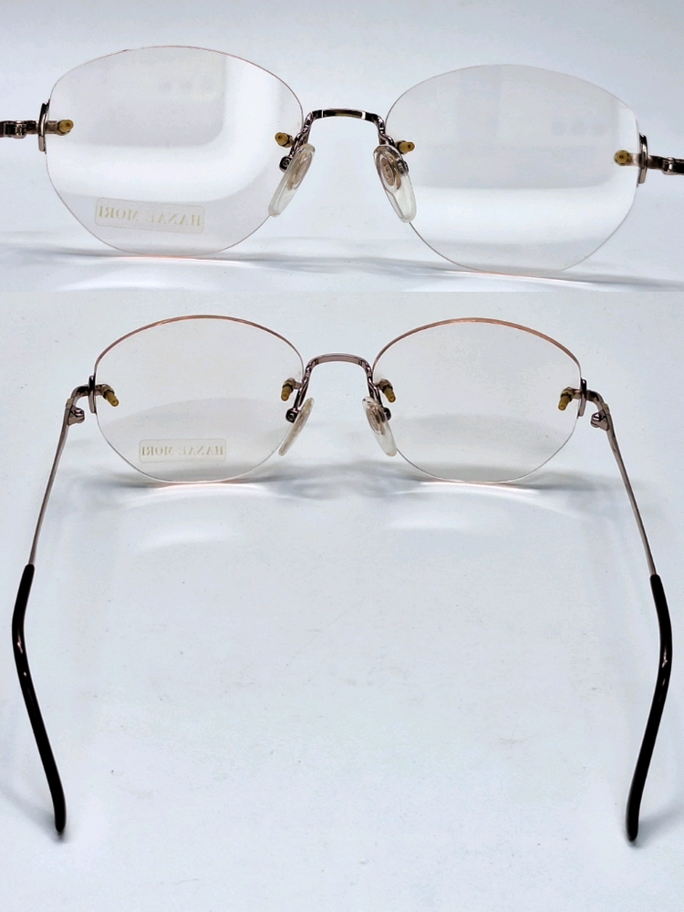 니콘 x 하나에 모리 HM 578-44 안경테 54mm 무테 여성 하이엔드 일본 빈티지 데드스톡 미사용 클래식 레어 이미지