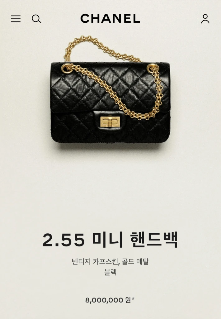 샤넬보이 미니 2.55 이미지
