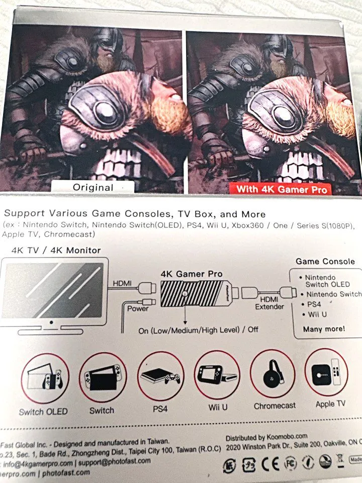 (박풀 A급) 포토패스트 4K 게이머 프로 HDMI 4K 업스케일러 이미지
