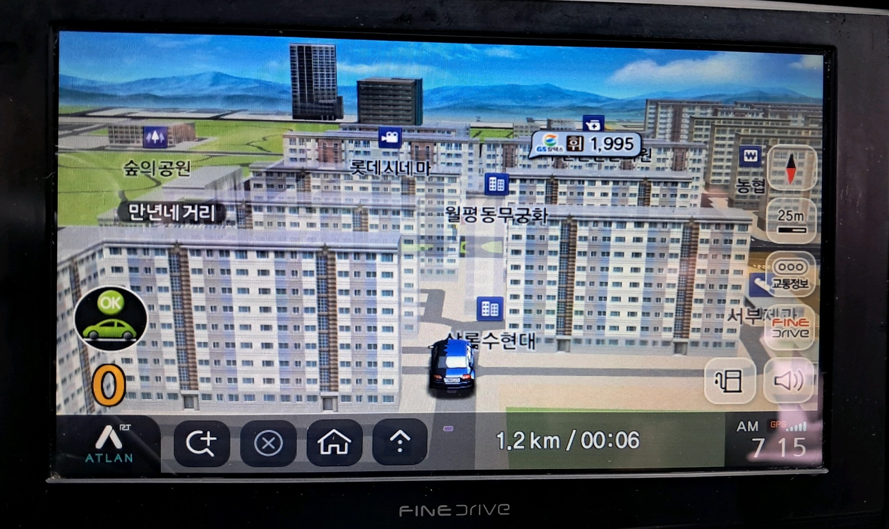 파인드라이브 네비게이션 iQ BLACK 3 PLUS 7인치 3D 이미지