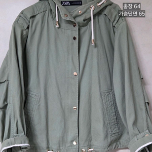 자라(ZARA) light green 야상 자켓 여성용 S사이즈(오버핏)66-66반추천가오리핏 택포 이미지