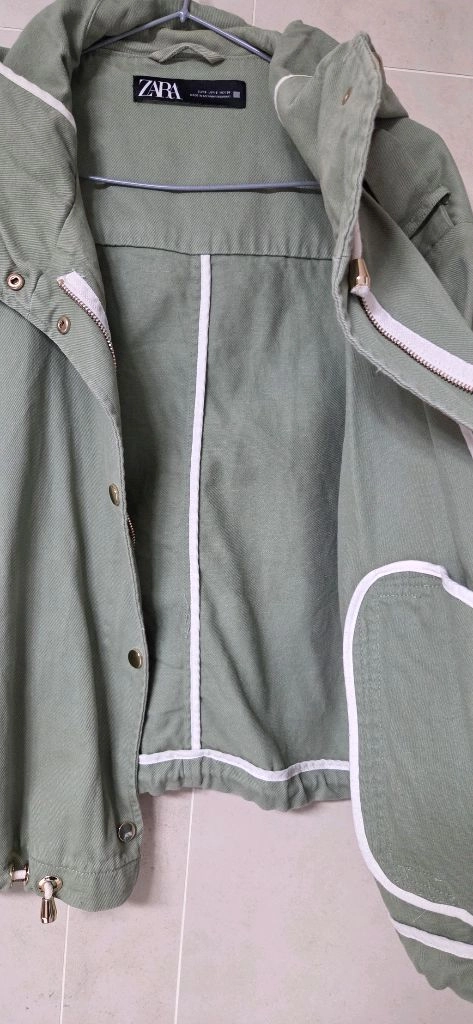 자라(ZARA) light green 야상 자켓 여성용 S사이즈(오버핏)66-66반추천가오리핏 택포 이미지
