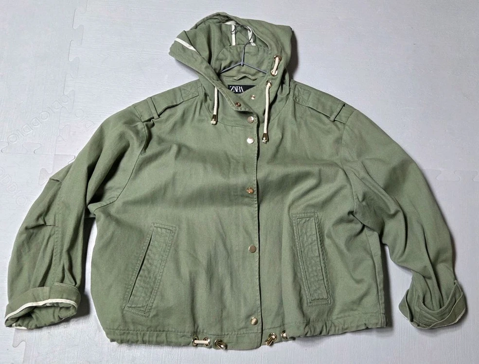 자라(ZARA) light green 야상 자켓 여성용 S사이즈(오버핏)66-66반추천가오리핏 택포 이미지