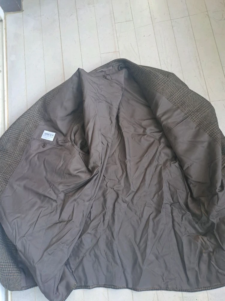 ARMANI COLLEZIONI 체크 블레이저 자켓이에요. 이미지
