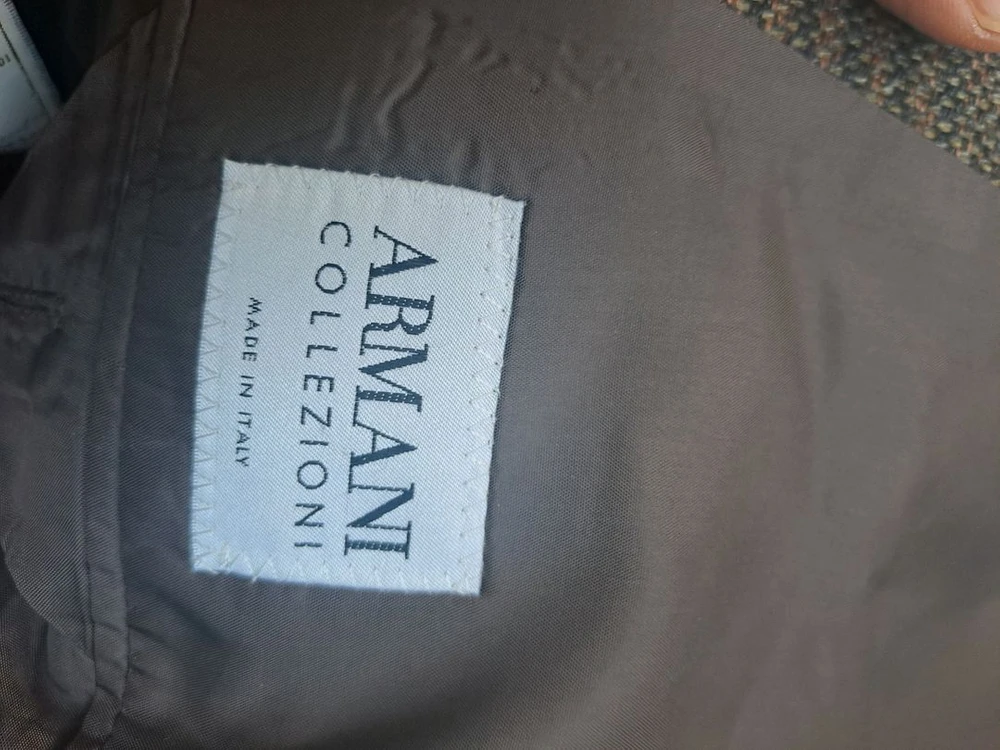 ARMANI COLLEZIONI 체크 블레이저 자켓이에요. 이미지